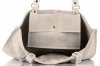 Bőr táska shopper bag Vittoria Gotti bézs V22