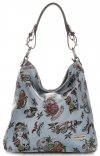 Bőr táska shopper bag Vittoria Gotti égszínkék V45