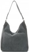 Bőr táska shopper bag Vittoria Gotti szürke V3368