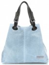 Bőr táska shopper bag Vittoria Gotti égszínkék V2L