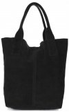 Bőr táska shopper bag Vittoria Gotti fekete V5190