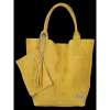 Bőr táska shopper bag Vittoria Gotti sárga B23