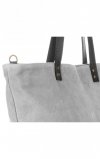 Bőr táska shopper bag Vera Pelle világosszürke 80041