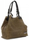 Bőr táska shopper bag Vittoria Gotti khaki V80047