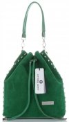 Bőr táska shopper bag Vittoria Gotti sárkányzöld V3020