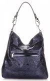 Bőr táska shopper bag Vittoria Gotti tengerkék V23