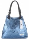 Bőr táska shopper bag Vittoria Gotti kék V2053