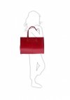 Bőr táska borítéktáska Genuine Leather piros 840