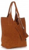 Bőr táska shopper bag Vittoria Gotti vörös V5190