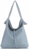 Bőr táska shopper bag Vittoria Gotti égszínkék V5701