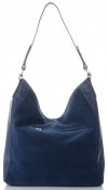 Bőr táska shopper bag Vittoria Gotti tengerkék V3368