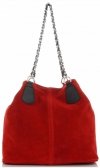 Bőr táska shopper bag Vittoria Gotti piros V3081
