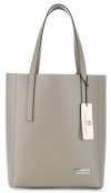 Bőr táska shopper bag Vittoria Gotti bézs V3121