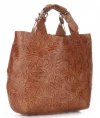 Bőr táska shopper bag Genuine Leather vörös K216