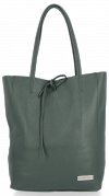 Bőr táska shopper bag Vittoria Gotti palackzöld V21E