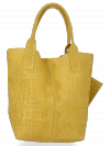 Bőr táska shopper bag Vittoria Gotti sárga B23