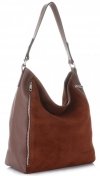 Bőr táska shopper bag Vittoria Gotti barna V3368