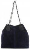 Bőr táska shopper bag Vittoria Gotti tengerkék V3081