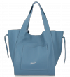 Bőr táska shopper bag Vittoria Gotti kék P29