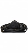 Bőr táska levéltáska Genuine Leather fekete L5127