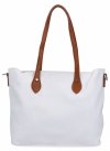 Torebka Damska Shopper Bag XL z Kosmetyczką firmy Herisson H8806 Biała