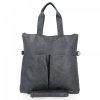 Uniwersalna Torebka Damska Hernan Shopper Bag XL Szara