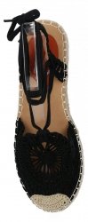 Czarne sandały damskie espadryle na platformie firmy Bellicy