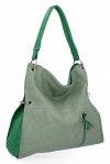 Uniwersalna Torebka Damska Shopper Bag XL firmy Hernan HB0170 Jasno Zielona/Smocza Zieleń