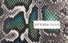 Vittoria Gotti Firmowa Listonoszka Skórzana Made in Italy w modny wzór Węża Zielona
