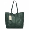 Duża Torebka Shopper Bag z Kosmetyczką firmy Herisson 18R301 Butelkowa Zieleń