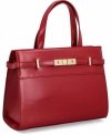 Elegancka Torebka Damska Kuferek firmy Herisson 19R509 Ciemno Czerwona