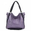 Torebka Damska Shopper Bag XL firmy Hernan HB0337 Ciemno Fioletowa