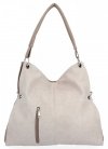Uniwersalna Torebka damska Shopper Bag XL firmy Hernan HB0170 Beżowa
