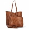 Duża Torebka Shopper Bag z Kosmetyczką firmy Herisson 18R301 Ruda