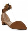 Camelowe eleganckie sandały damskie firmy Bellucci