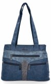 Torebka Damska Shopper Bag firmy Hernan 8006-1 Granatowa/Morska