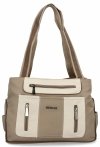 Torebka Damska Shopper Bag 2 Komory firmy Hernan 3892-1 Ciemno Beżowa/Beżowa