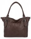 Torebka Damska Shopper Bag XL firmy Hernan HB0397 Czekoladowa