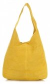 Oryginalne Torby Skórzane XL VITTORIA GOTTI Shopper Bag z Etui Żółta