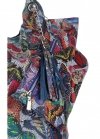 Skórzany Shopper Bag VITTORIA GOTTI Made in Italy w Motyle Multikolor - Niebieska