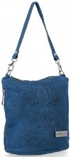 GEANȚĂ DIN PIELE tip poștaș Vittoria Gotti denim VT4COCO