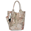 GEANȚĂ DIN PIELE shopper bag Vittoria Gotti bej VG91