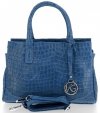 GEANȚĂ DIN PIELE cufăr Vittoria Gotti denim V1597P