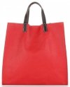 GEANȚĂ DIN PIELE universală Genuine Leather roșu 691756