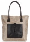 GEANȚĂ DIN PIELE shopper bag Genuine Leather bej 358