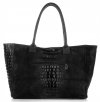 GEANȚĂ DIN PIELE cufăr Genuine Leather negru 80042