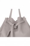 GEANȚĂ DIN PIELE shopper bag Genuine Leather gri 1158