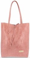 GEANȚĂ DIN PIELE shopper bag Vittoria Gotti roz V299COCO