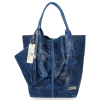 GEANȚĂ DIN PIELE shopper bag Vittoria Gotti denim B15