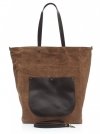 GEANȚĂ DIN PIELE universală Genuine Leather maro pământiu 808036